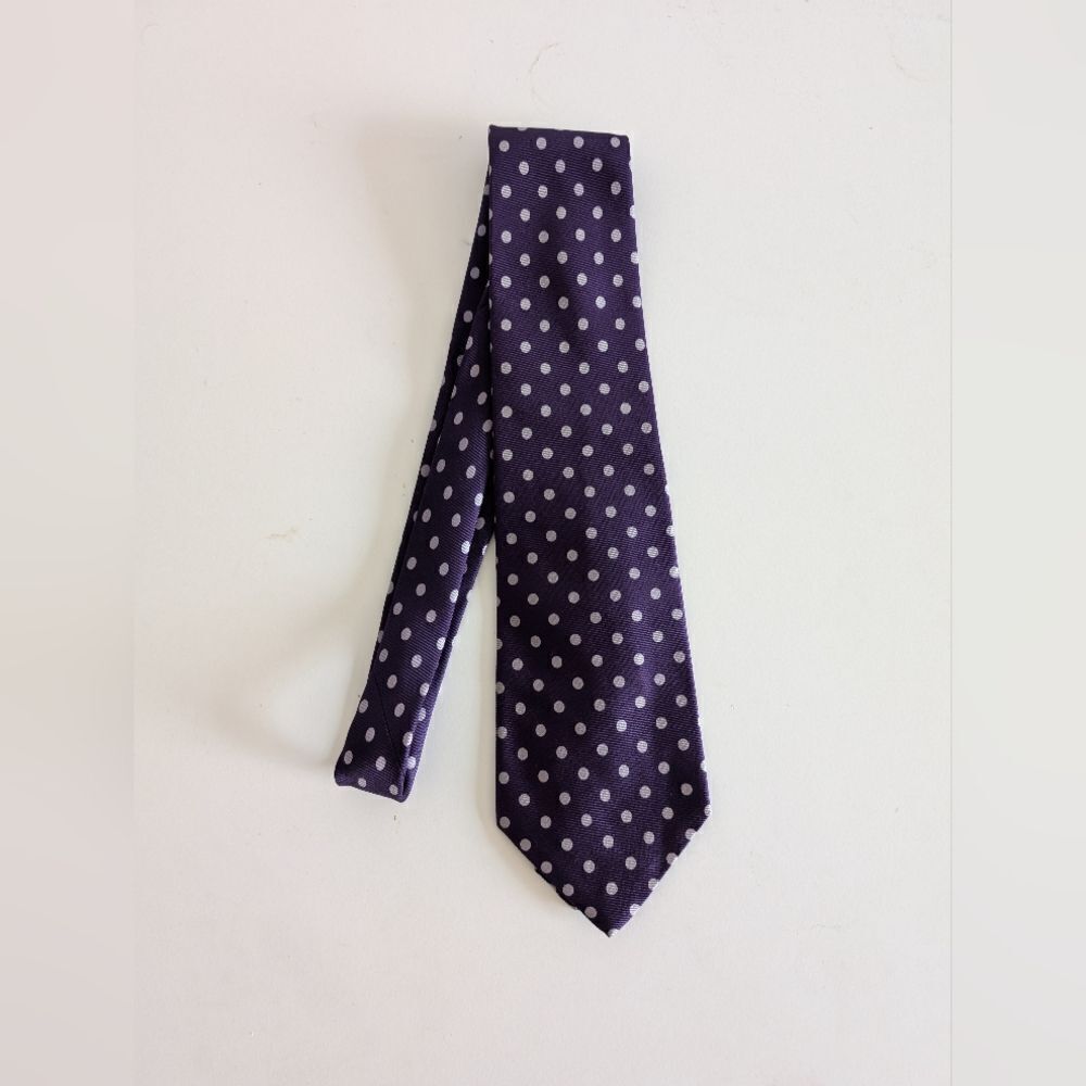 Polo Ralph Lauren Purple Polkadot Silk Necktie